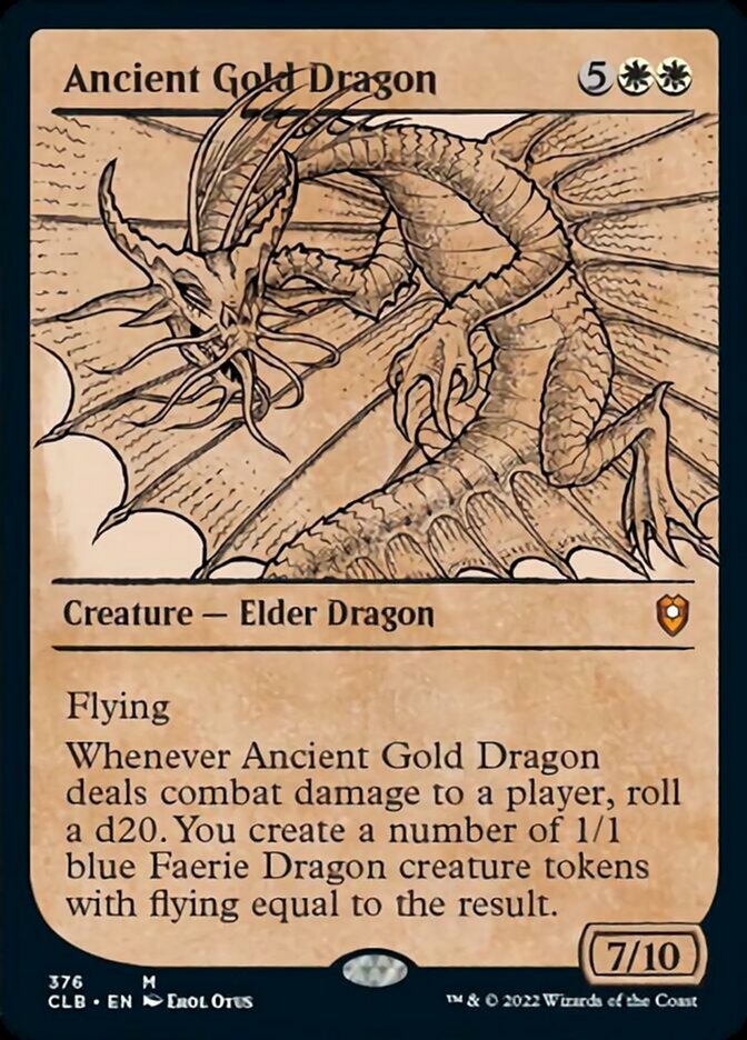 Ancient Gold Dragon (Showcase) [Commander Legends: Battle for Baldur's Gate] | Dragon's Lair Comics and Fantasy Houston TX