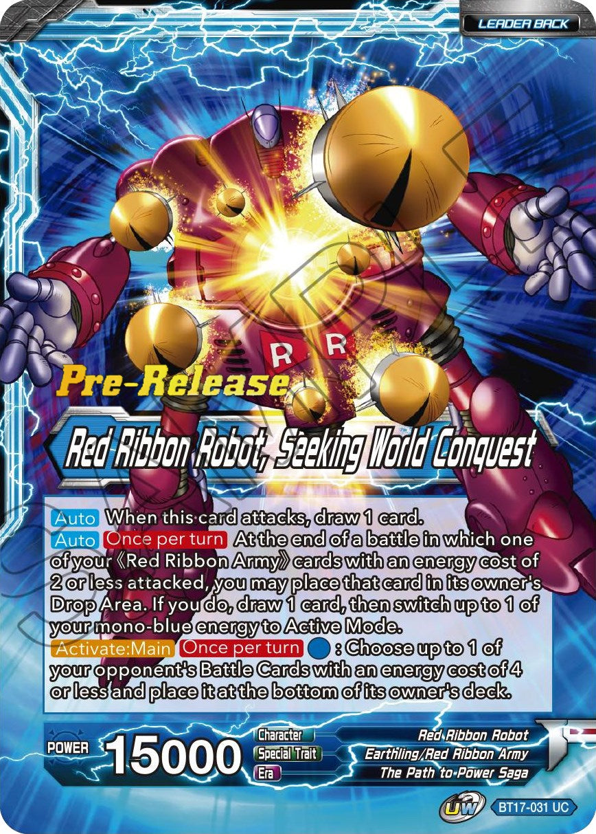 Commander Red // Red Ribbon Robot, Seeking World Conquest (BT17-031) [Ultimate Squad Prerelease Promos] | Dragon's Lair Comics and Fantasy Houston TX