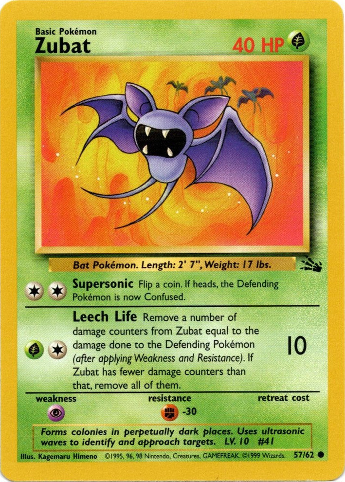 Zubat (57/62) [Fossil Unlimited] | Dragon's Lair Comics and Fantasy Houston TX