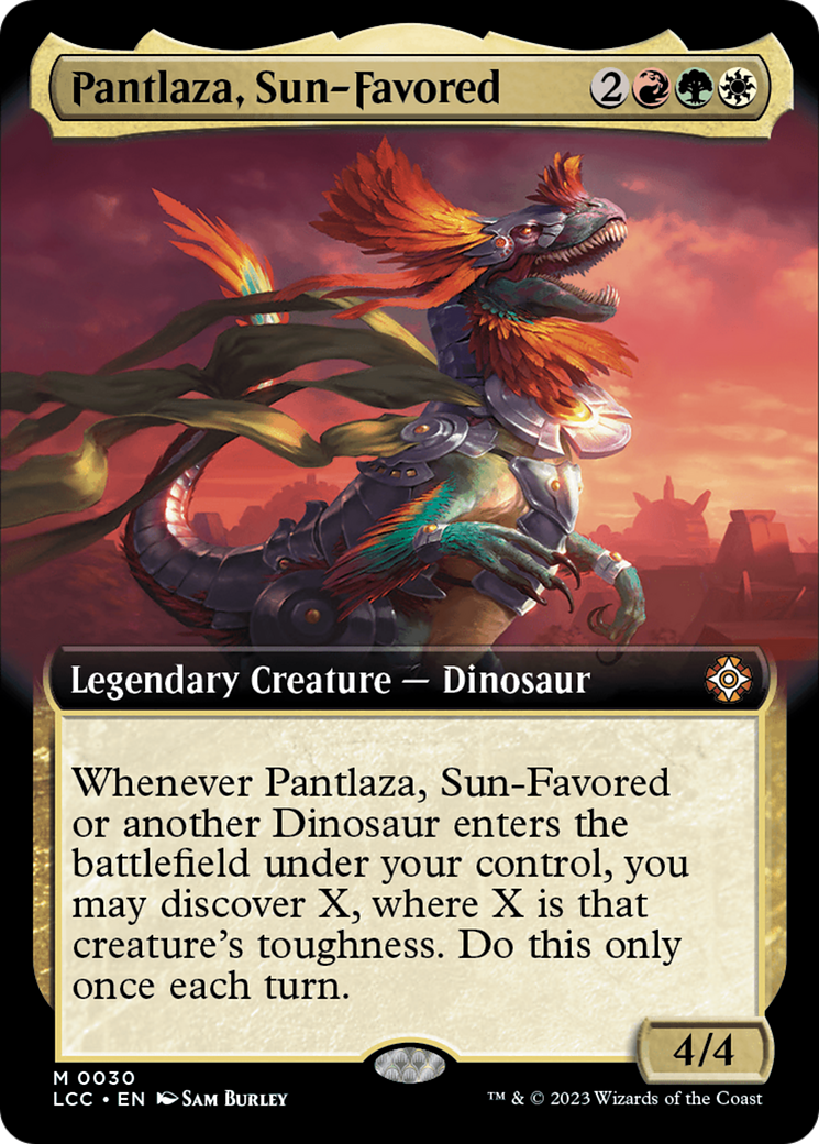 Pantlaza, Sun-Favored (Extended Art) [The Lost Caverns of Ixalan Commander] | Dragon's Lair Comics and Fantasy Houston TX