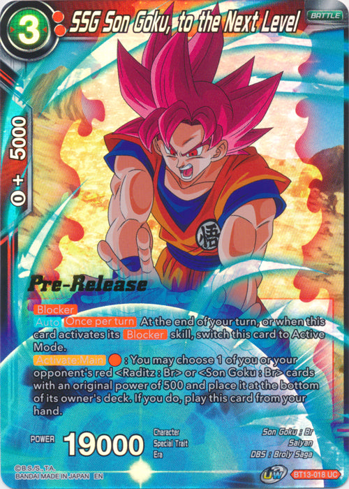 SSG Son Goku, to the Next Level (BT13-018) [Supreme Rivalry Prerelease Promos] | Dragon's Lair Comics and Fantasy Houston TX