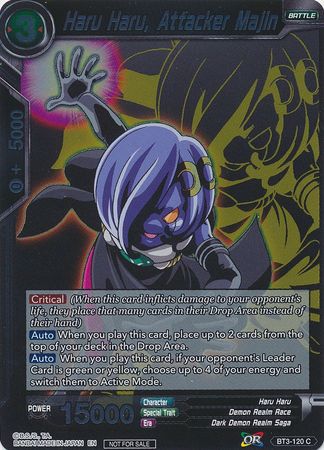 Haru Haru, Attacker Majin (Event Pack 3 - 2019) (BT3-120_PR) [Promotion Cards] | Dragon's Lair Comics and Fantasy Houston TX