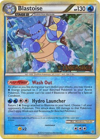 Blastoise (13/95) (Prerelease Promo) [HeartGold & SoulSilver: Black Star Promos] | Dragon's Lair Comics and Fantasy Houston TX