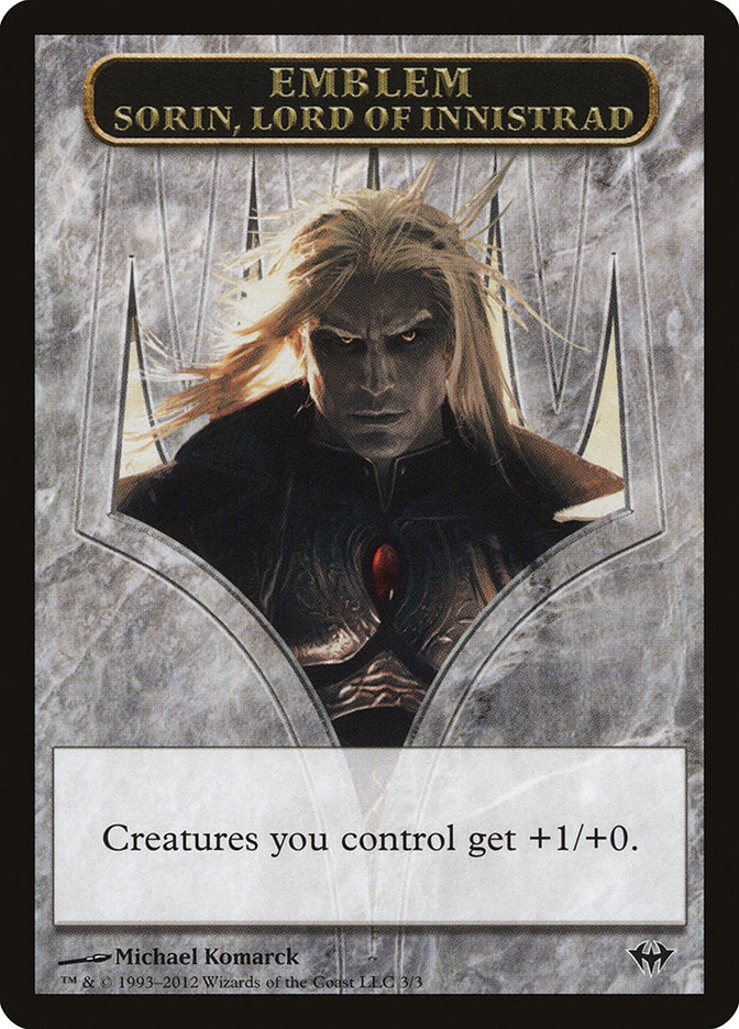 Sorin, Lord of Innistrad Emblem [Dark Ascension Tokens] | Dragon's Lair Comics and Fantasy Houston TX