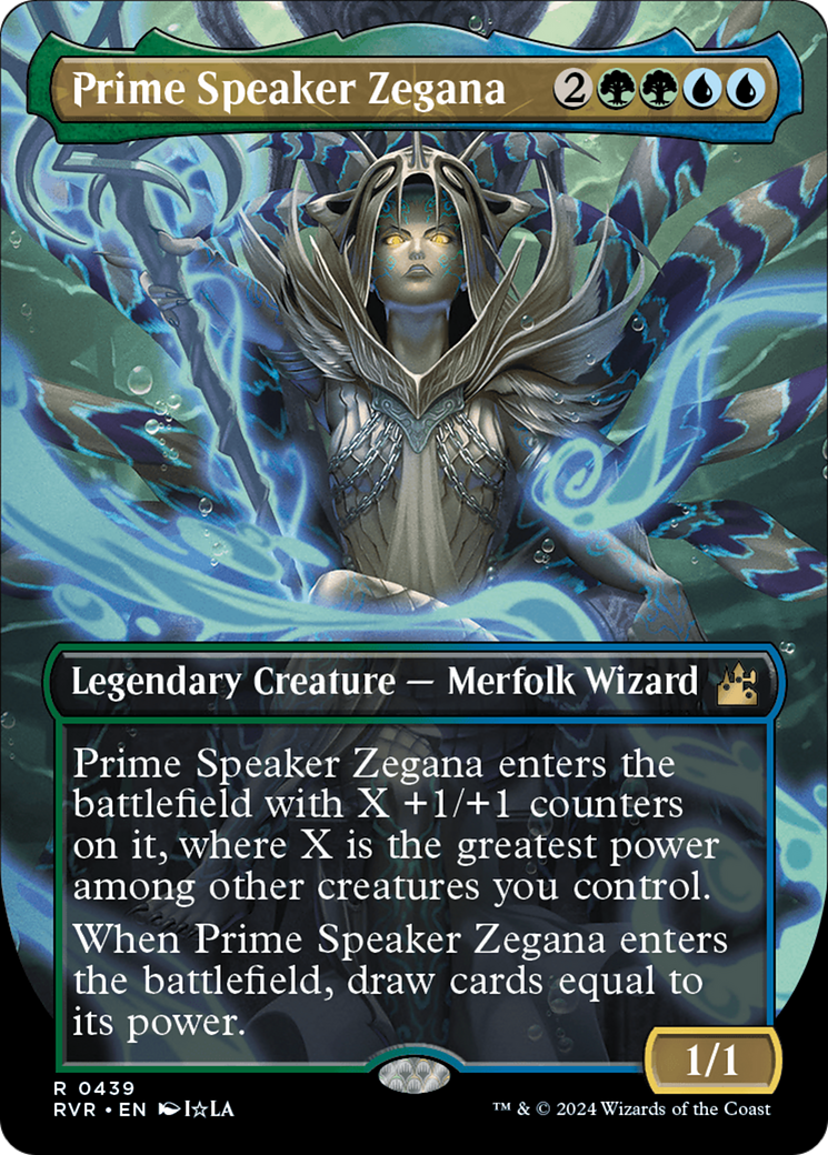 Prime Speaker Zegana (Anime Borderless) [Ravnica Remastered] | Dragon's Lair Comics and Fantasy Houston TX