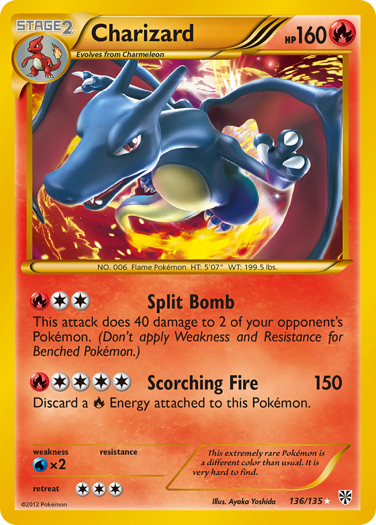 Charizard (136/135) [Black & White: Plasma Storm] | Dragon's Lair Comics and Fantasy Houston TX