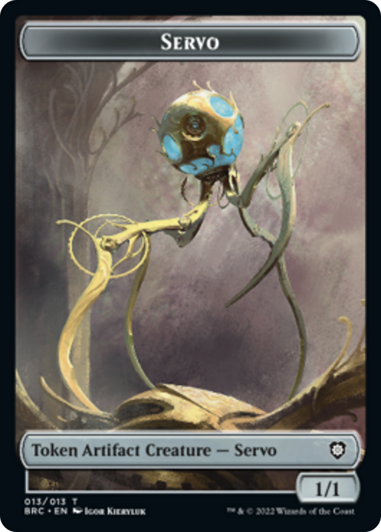 Servo // Phyrexian Horror Double-Sided Token [The Brothers' War Commander Tokens] | Dragon's Lair Comics and Fantasy Houston TX