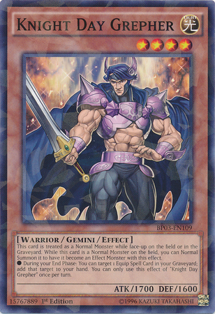 Knight Day Grepher [BP03-EN109] Shatterfoil Rare | Dragon's Lair Comics and Fantasy Houston TX