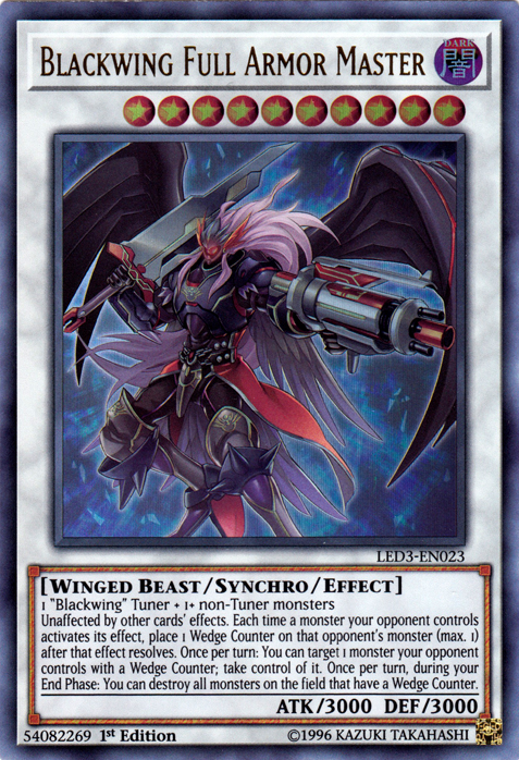 Blackwing Full Armor Master [LED3-EN023] Ultra Rare | Dragon's Lair Comics and Fantasy Houston TX