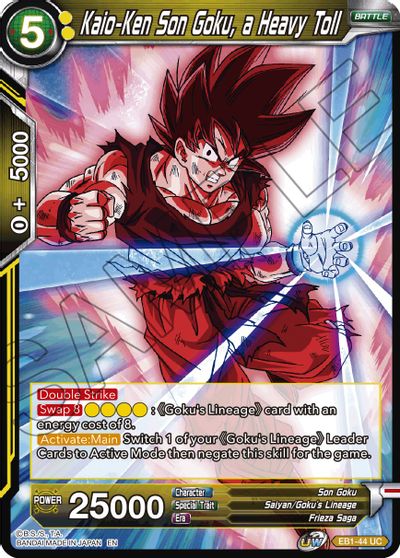 Kaio-Ken Son Goku, a Heavy Toll (EB1-44) [Battle Evolution Booster] | Dragon's Lair Comics and Fantasy Houston TX