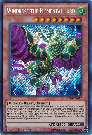 Windrose the Elemental Lord [MP14-EN022] Secret Rare | Dragon's Lair Comics and Fantasy Houston TX