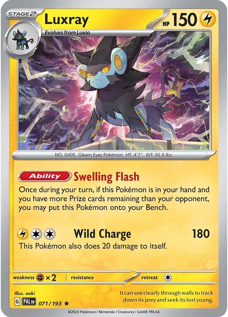 Luxray (071/193) [Scarlet & Violet: Paldea Evolved] | Dragon's Lair Comics and Fantasy Houston TX