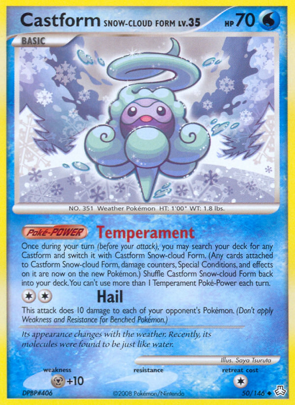 Castform Snow-cloud Form (50/146) [Diamond & Pearl: Legends Awakened] | Dragon's Lair Comics and Fantasy Houston TX