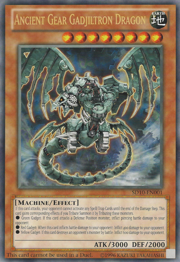 Ancient Gear Gadjiltron Dragon (Oversized) (Machine Madness) [SD10-EN001] Promo | Dragon's Lair Comics and Fantasy Houston TX