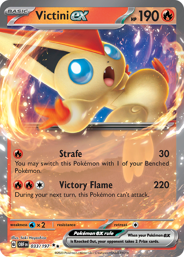 Victini ex (033/197) [Scarlet & Violet: Obsidian Flames] | Dragon's Lair Comics and Fantasy Houston TX