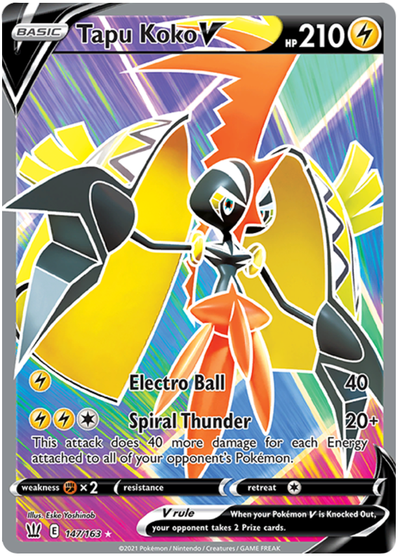 Tapu Koko V (147/163) [Sword & Shield: Battle Styles] | Dragon's Lair Comics and Fantasy Houston TX