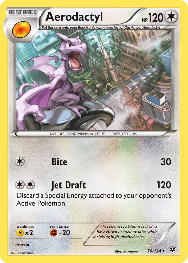 Aerodactyl (76/124) [XY: Fates Collide] | Dragon's Lair Comics and Fantasy Houston TX