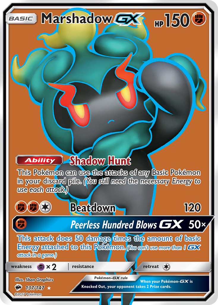 Marshadow GX (137/147) [Sun & Moon: Burning Shadows] | Dragon's Lair Comics and Fantasy Houston TX