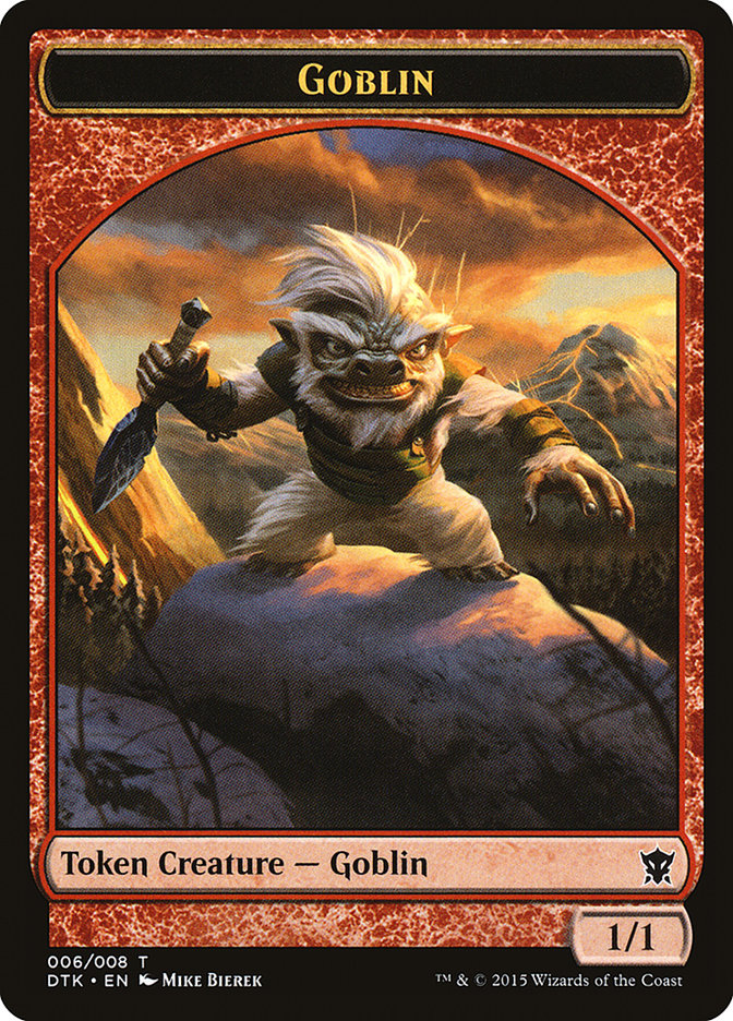 Goblin Token [Dragons of Tarkir Tokens] | Dragon's Lair Comics and Fantasy Houston TX