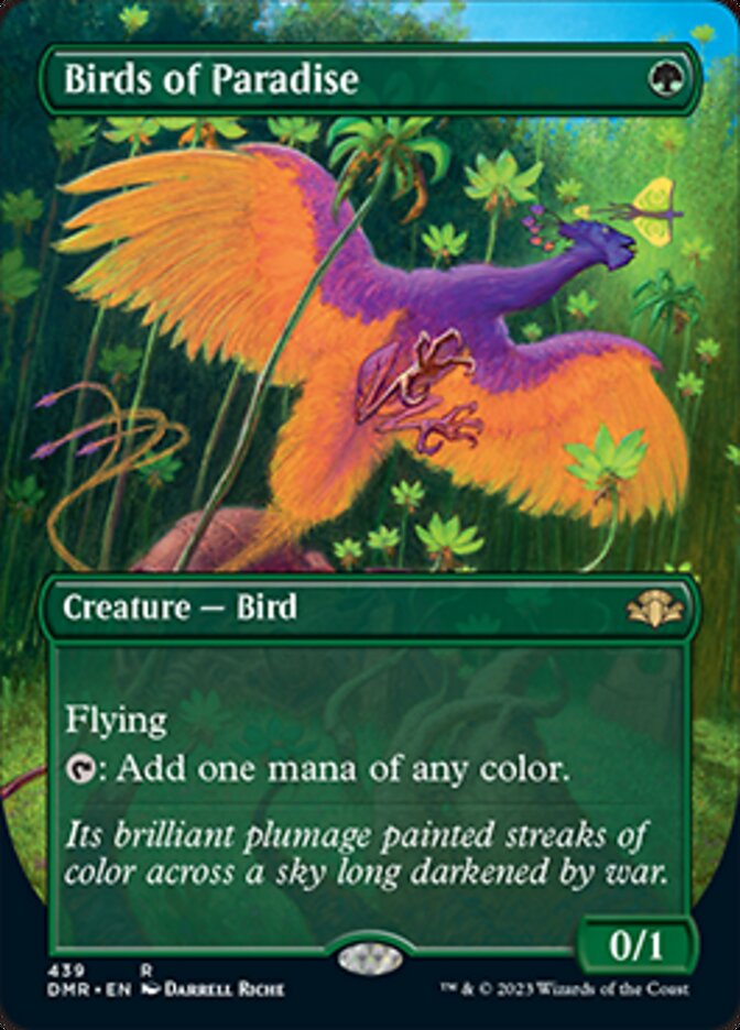 Birds of Paradise (Borderless Alternate Art) [Dominaria Remastered] | Dragon's Lair Comics and Fantasy Houston TX