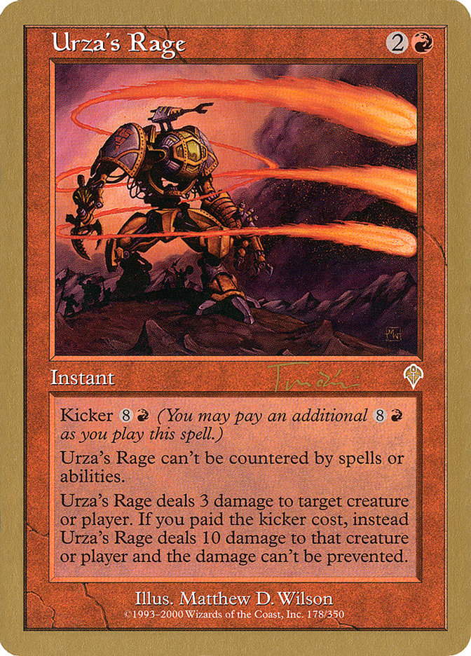 Urza's Rage (Jan Tomcani) [World Championship Decks 2001] | Dragon's Lair Comics and Fantasy Houston TX