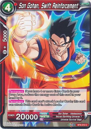 Son Gohan, Swift Reinforcement (BT9-010) [Universal Onslaught] | Dragon's Lair Comics and Fantasy Houston TX