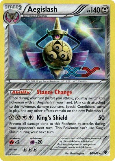 Aegislash (86/146) (Prerelease Promo) [XY: Black Star Promos] | Dragon's Lair Comics and Fantasy Houston TX