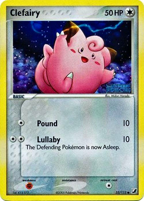 Clefairy (53/115) (Stamped) [EX: Unseen Forces] | Dragon's Lair Comics and Fantasy Houston TX