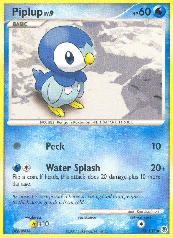 Piplup (93/130) [Diamond & Pearl: Base Set] | Dragon's Lair Comics and Fantasy Houston TX