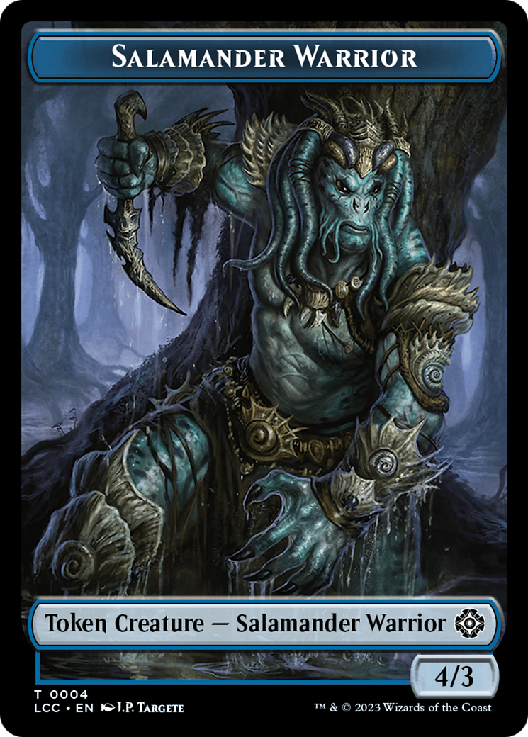 Salamander Warrior // Shapeshifter Double-Sided Token [The Lost Caverns of Ixalan Commander Tokens] | Dragon's Lair Comics and Fantasy Houston TX