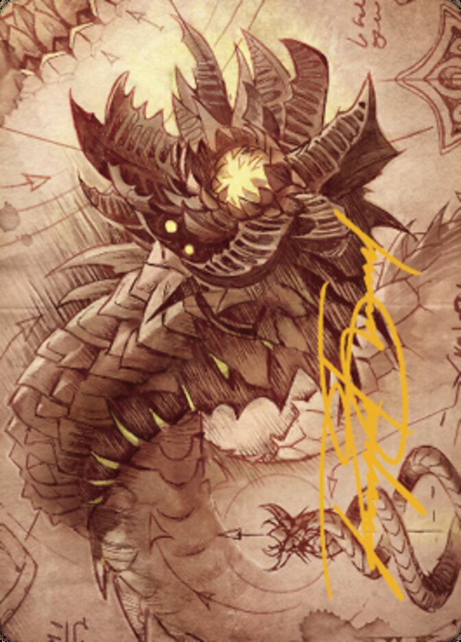 Wurmcoil Engine Art Card (Gold-Stamped Signature) [The Brothers' War Art Series] | Dragon's Lair Comics and Fantasy Houston TX