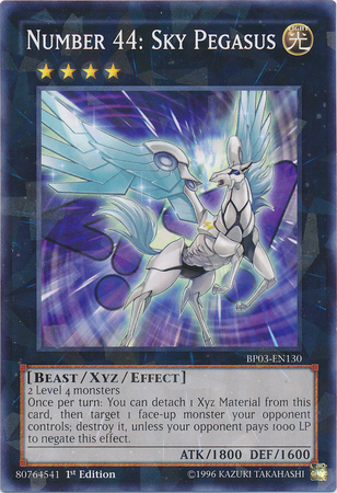 Number 44: Sky Pegasus [BP03-EN130] Shatterfoil Rare | Dragon's Lair Comics and Fantasy Houston TX