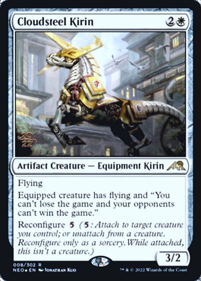 Cloudsteel Kirin [Kamigawa: Neon Dynasty Prerelease Promos] | Dragon's Lair Comics and Fantasy Houston TX