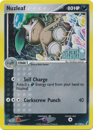 Nuzleaf (39/100) (Stamped) [EX: Crystal Guardians] | Dragon's Lair Comics and Fantasy Houston TX