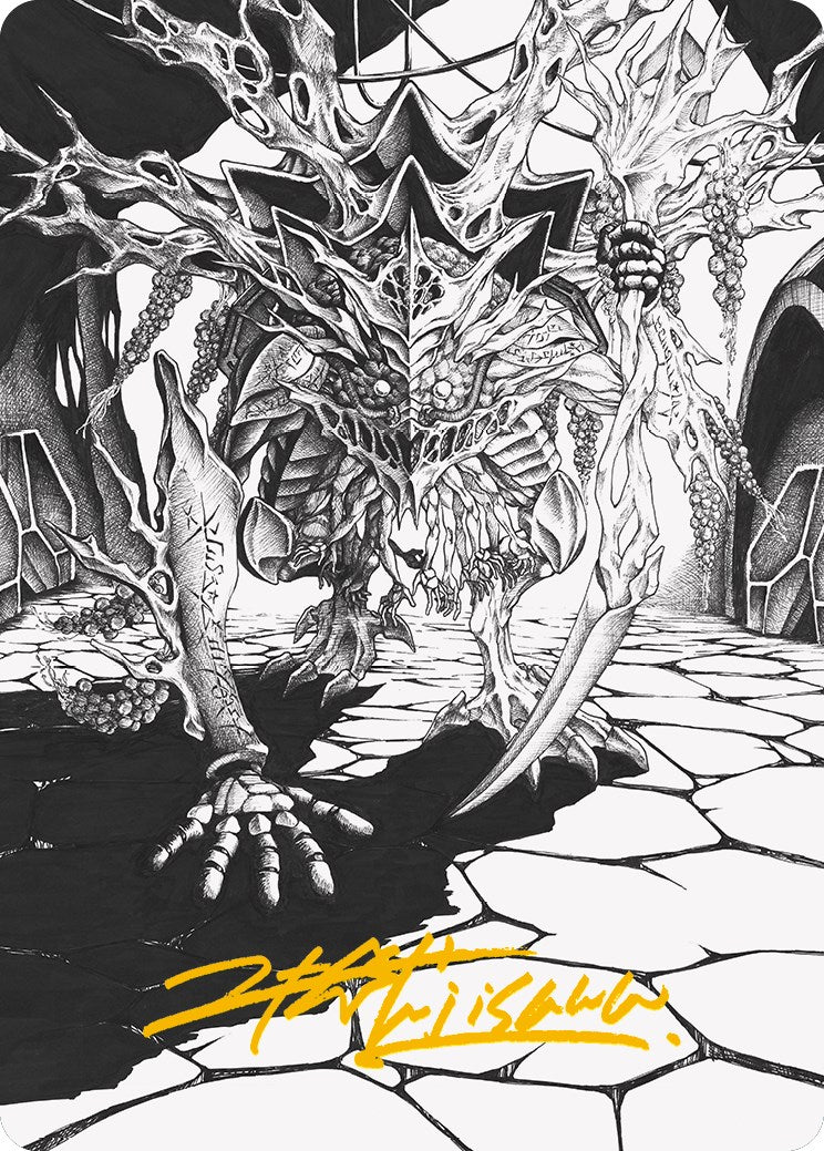 Thrun, Breaker of Silence Art Card (Gold-Stamped Signature) [Phyrexia: All Will Be One Art Series] | Dragon's Lair Comics and Fantasy Houston TX