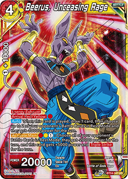 Beerus, Unceasing Rage (BT14-147) [Cross Spirits] | Dragon's Lair Comics and Fantasy Houston TX