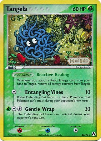 Tangela (44/92) (Stamped) [EX: Legend Maker] | Dragon's Lair Comics and Fantasy Houston TX