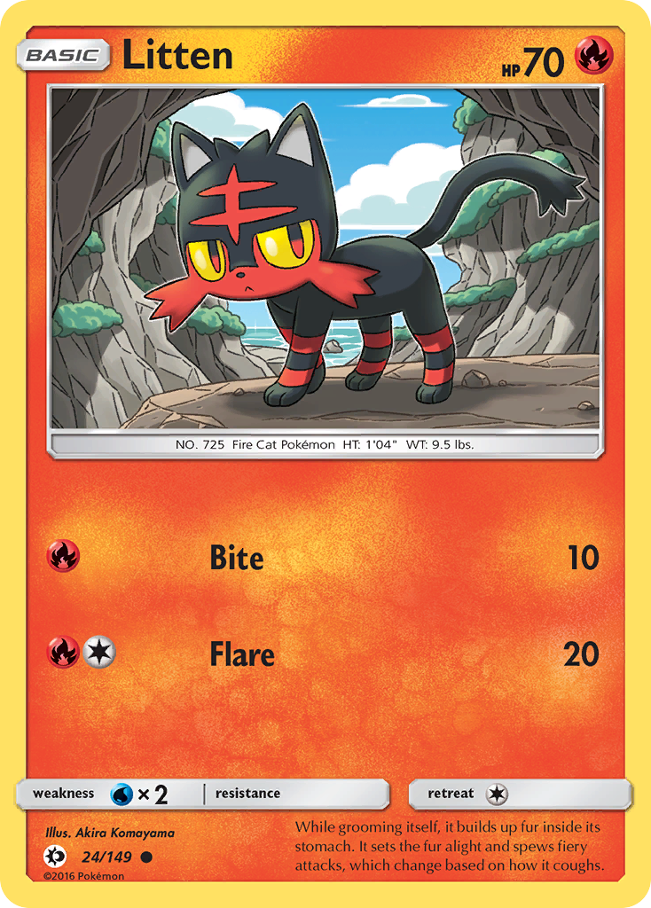 Litten (24/149) [Sun & Moon: Base Set] | Dragon's Lair Comics and Fantasy Houston TX