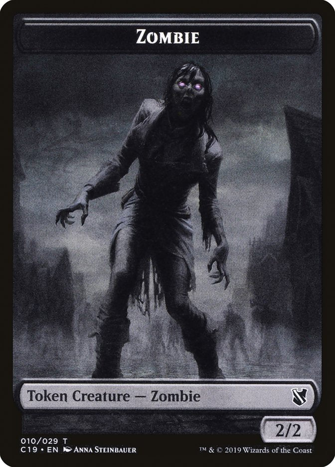 Zombie Token (010/029) [Commander 2019 Tokens] | Dragon's Lair Comics and Fantasy Houston TX