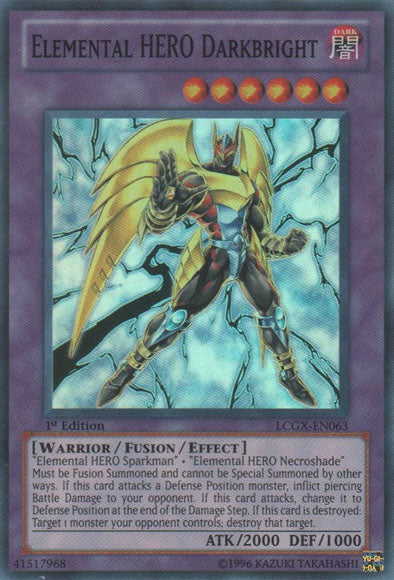 Elemental HERO Darkbright [LCGX-EN063] Super Rare | Dragon's Lair Comics and Fantasy Houston TX