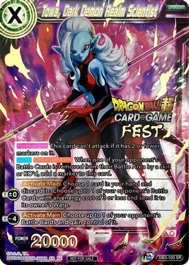 Towa, Dark Demon Realm Scientist (Card Game Fest 2022) (DB3-103) [Tournament Promotion Cards] | Dragon's Lair Comics and Fantasy Houston TX