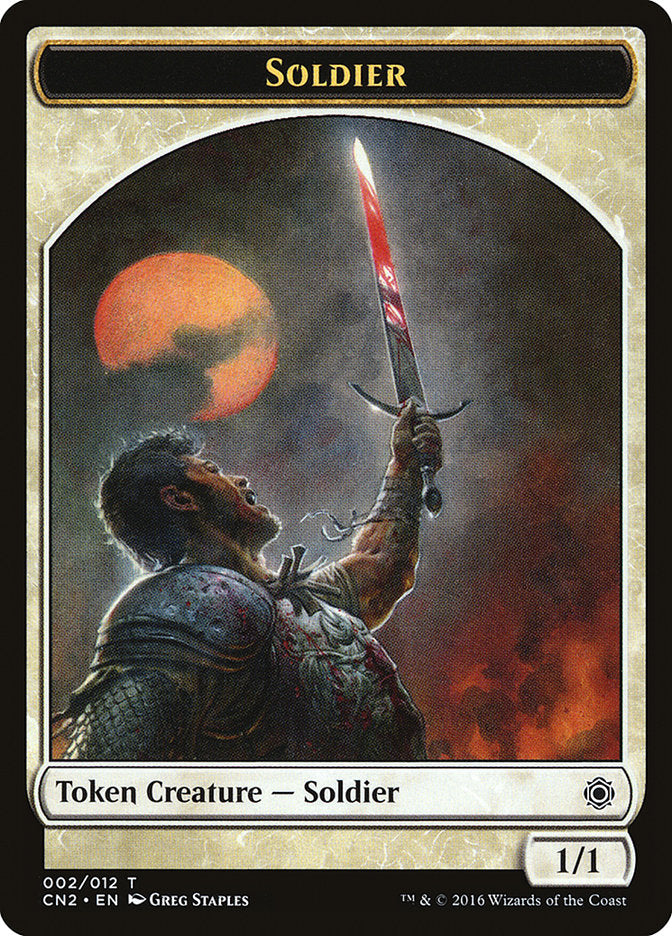 Soldier Token (002/012) [Conspiracy: Take the Crown Tokens] | Dragon's Lair Comics and Fantasy Houston TX