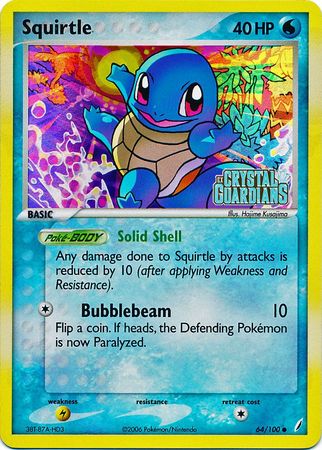 Squirtle (64/100) (Stamped) [EX: Crystal Guardians] | Dragon's Lair Comics and Fantasy Houston TX