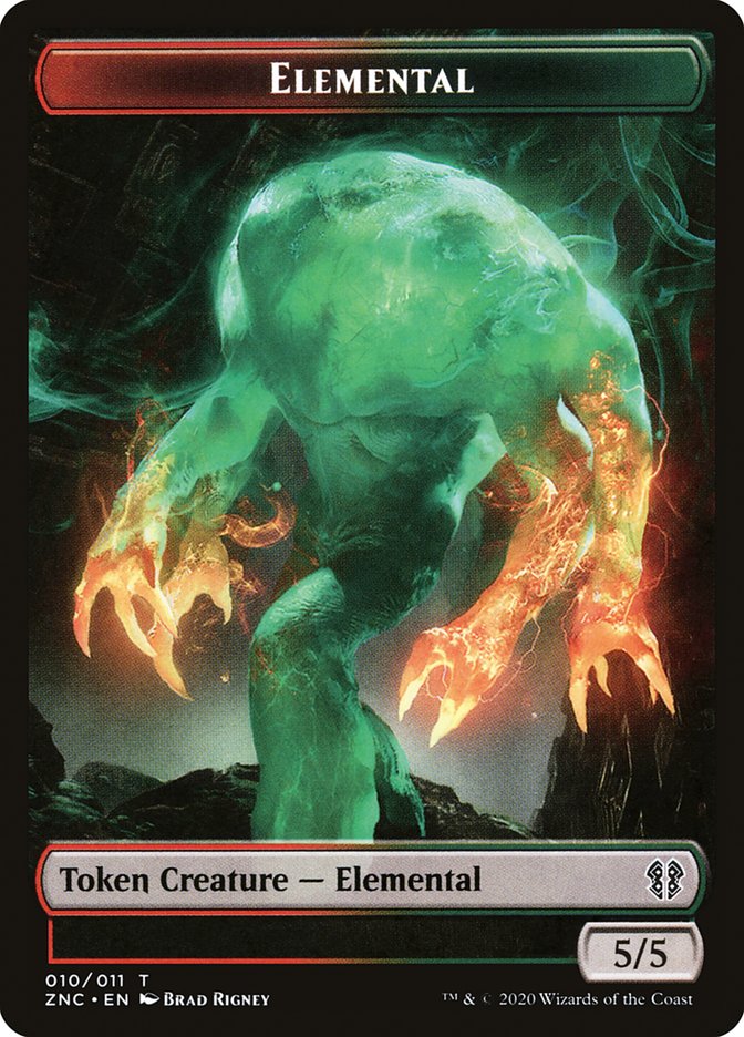 Elemental (008) // Elemental (010) Double-Sided Token [Zendikar Rising Commander Tokens] | Dragon's Lair Comics and Fantasy Houston TX