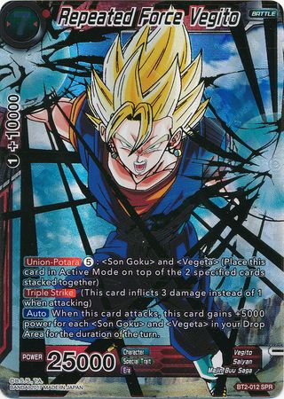 Repeated Force Vegito (SPR) (BT2-012) [Union Force] | Dragon's Lair Comics and Fantasy Houston TX