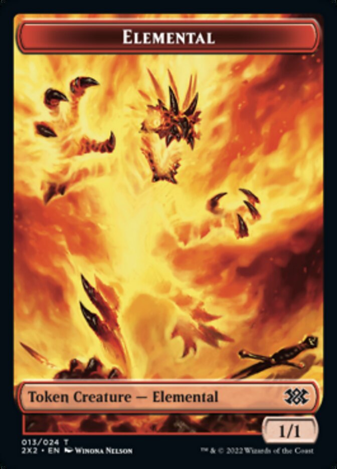 Elemental // Aven Initiate Double-Sided Token [Double Masters 2022 Tokens] | Dragon's Lair Comics and Fantasy Houston TX