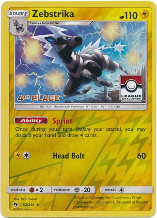 Zebstrika (82/214) (League Promo 4th Place) [Sun & Moon: Lost Thunder] | Dragon's Lair Comics and Fantasy Houston TX