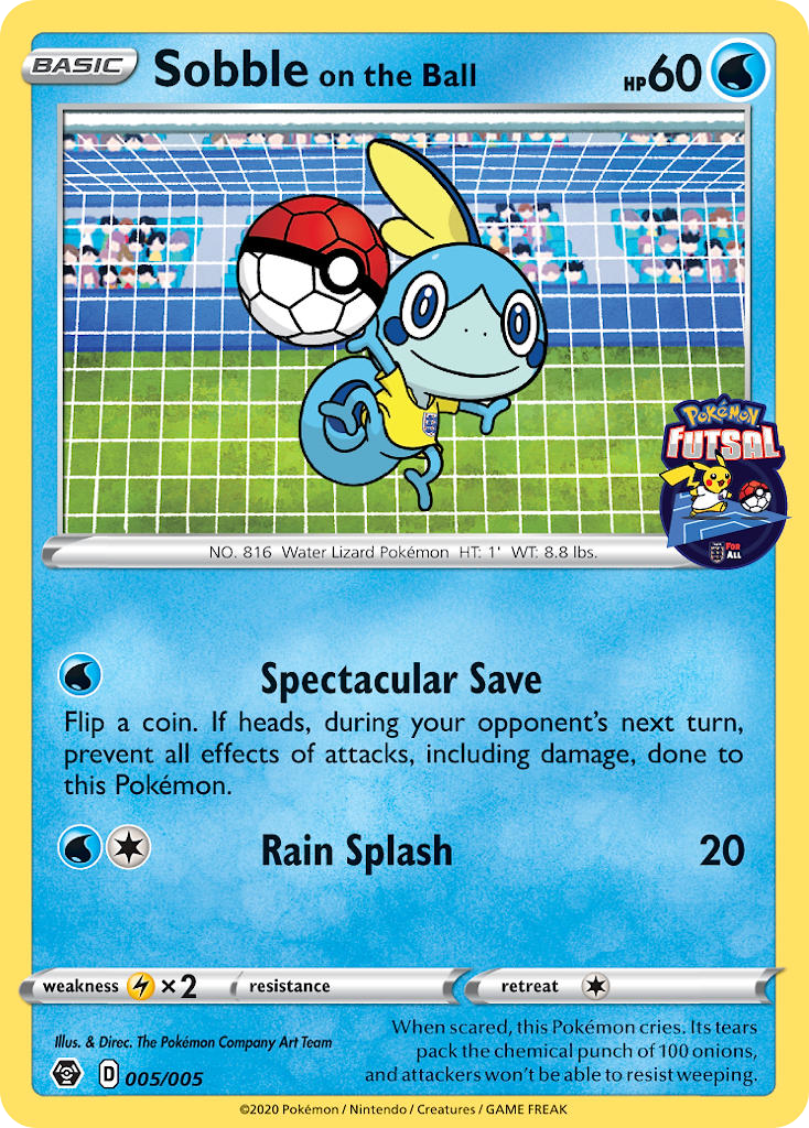 Sobble on the Ball (005/005) [Pokemon Futsal Collection] | Dragon's Lair Comics and Fantasy Houston TX