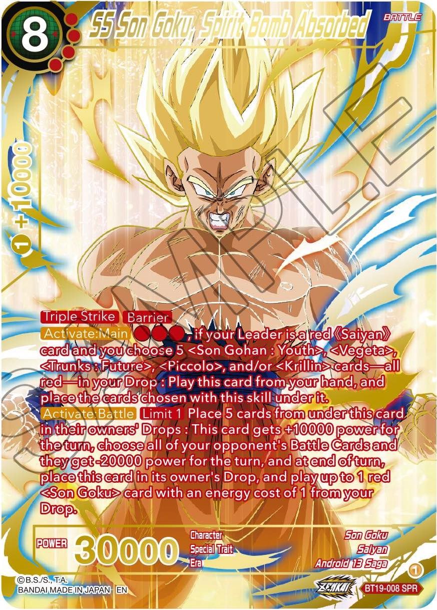 SS Son Goku, Spirit Bomb Absorbed (SPR) (BT19-008) [Fighter's Ambition] | Dragon's Lair Comics and Fantasy Houston TX