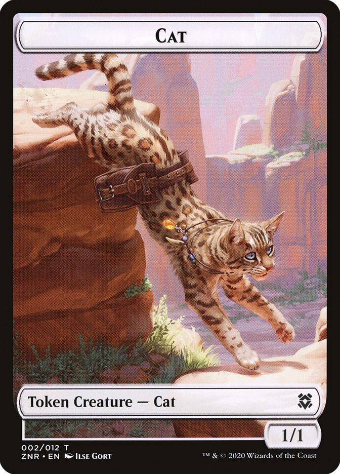 Cat Token [Zendikar Rising Tokens] | Dragon's Lair Comics and Fantasy Houston TX